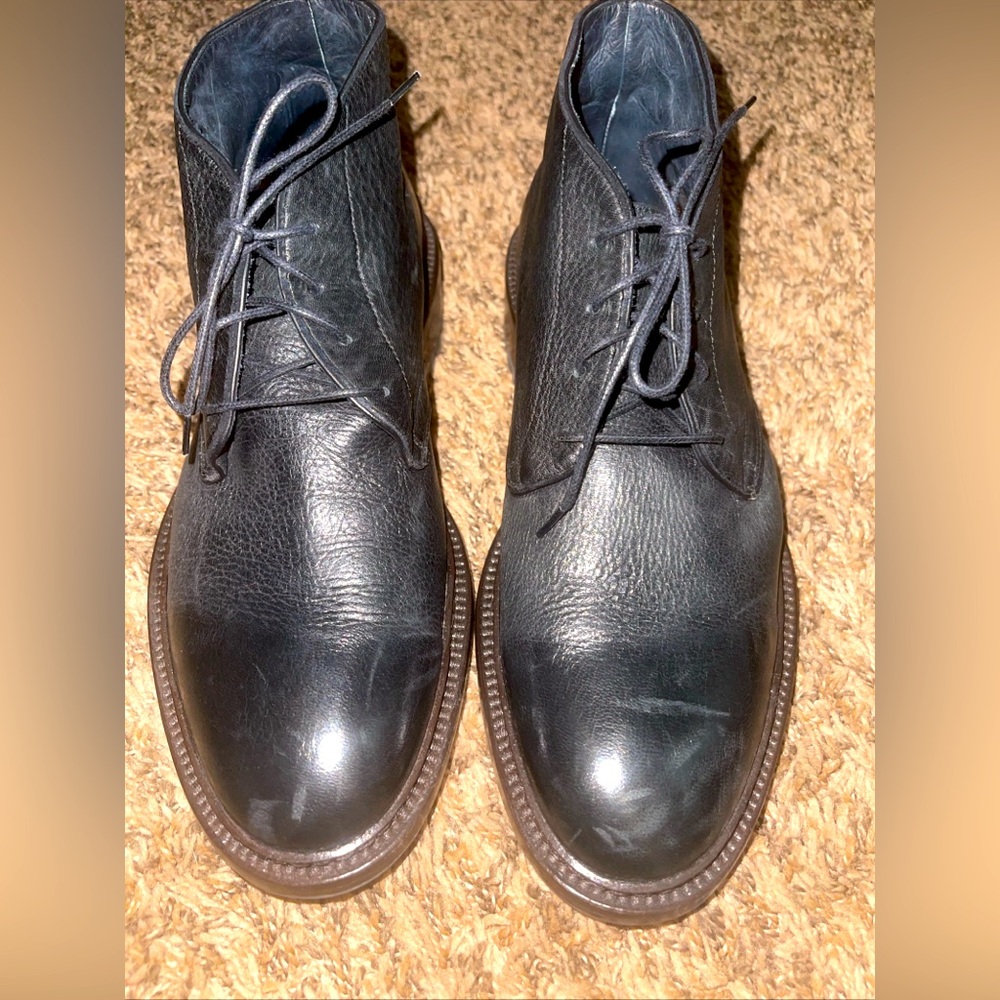 Frye Lace Up  Mens Black Leather Casual Dress Boots Size 8